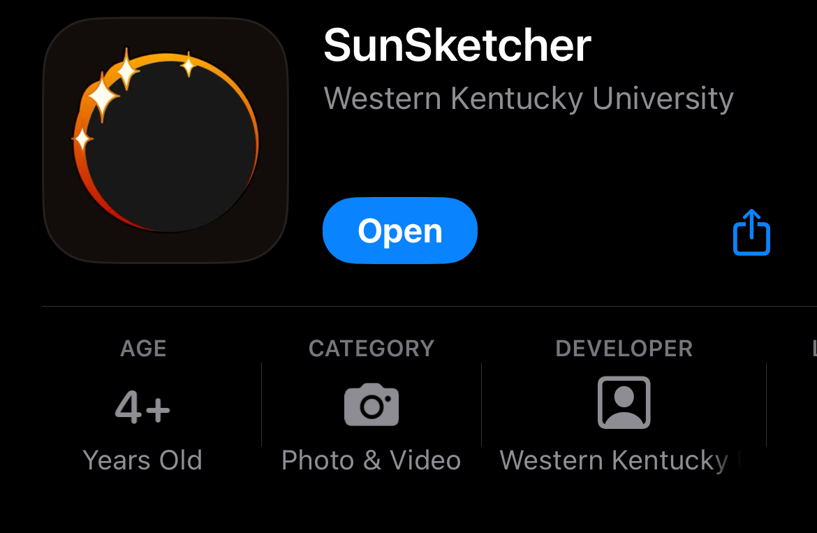 A Screenshot of SunSketcher on the App Store
