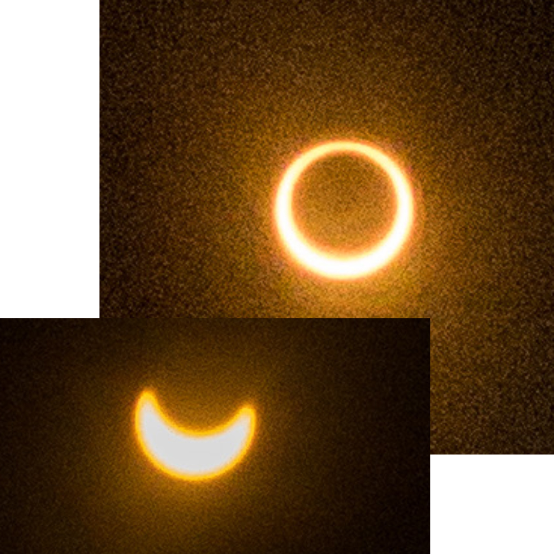 Images of the 2023 Annular Eclipse taken by members of the SunSketcher team